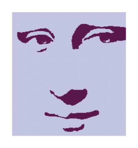 Handgefertigte Mona Lisa Silhouette gezählt Kreuzstichmuster Nadelspitze - Bild 3 von 3
