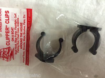 CLIPPER HOLDING CLIPS 2PAC 35-CLP114 FITS 1-1/8''- 1-3/8'' BOAT HOOKS MOPS GAFFS 