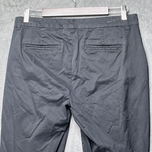 Maison Jules Womens Pant Size 8 Black Chino Skinny Slice Pockets Cotton Blend - Picture 4 of 12