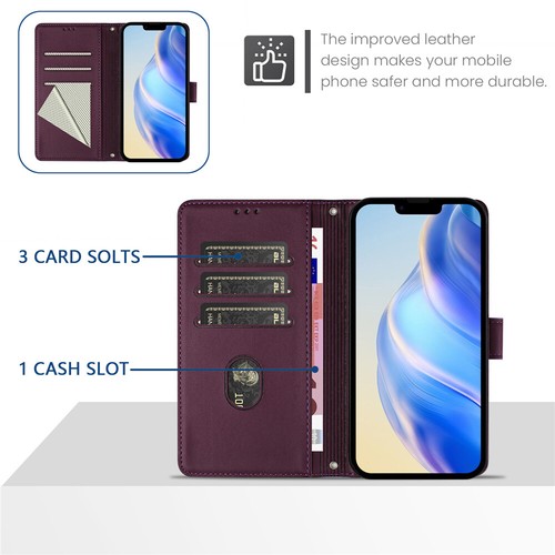 For iPhone 16 15 14 Plus 13 12 11 Pro Max 8 7 XR Flip Leather Case Wallet Cover - Picture 9 of 96