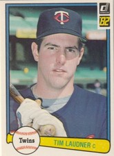 FREE SHIPPING-MINT-1982 Donruss Tim Laudner #549 TWINS PLUS BONUS CARDS