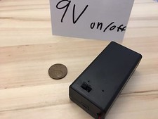 1 piece 9v Battery Holder Case Box On Off Switch Wire cover A12