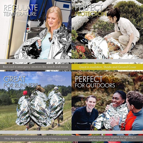 EVERLIT Survival Emergency Mylar Thermal Blanket, Foil Space Blanket Designed... - Picture 6 of 6