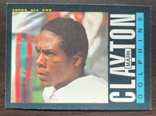 1985 Topps Mark Clayton Rookie Card #308  RC Miami Dolphins