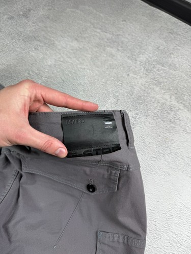 G-Star Raw Pants Zip Pocket 3D Skinny Cargo Grey Men's 36/32 Size - Picture 15 of 15