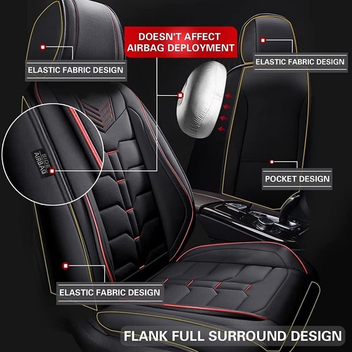 For KIA Sorento 2007-2021 Car 5-Seat Cover Faux Leather Cushion Full Set Covers - Picture 4 of 8