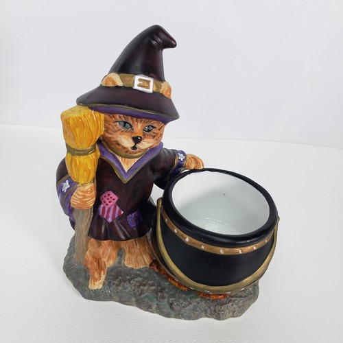 Candelabro PartyLite Retirado Abracadandle Halloween Gato Bruja Caldro Decoración - Imagen 5 de 9