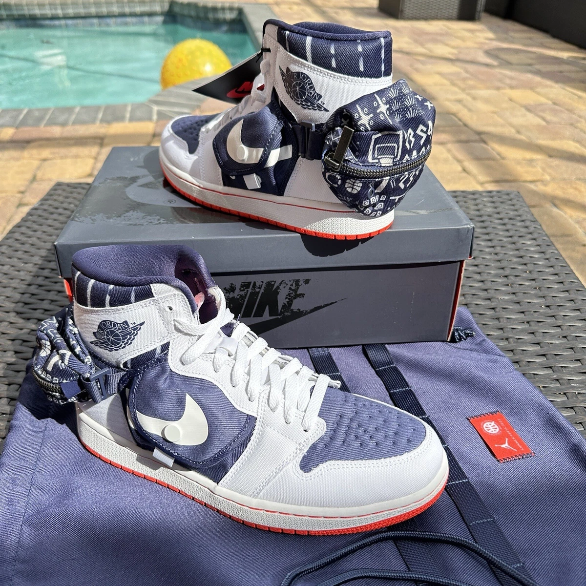 シューズ スニーカー   ナイキ Nike Air Jordan 1  Utility  QUAI 54 Neutral Oli Jordan 1 Retro Utility High Quai 54 for Sale | Authenticity