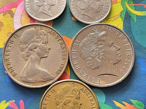 x5 Collectors Australian Coins Five and Twenty Cents One Dollar - Picture 6 of 11