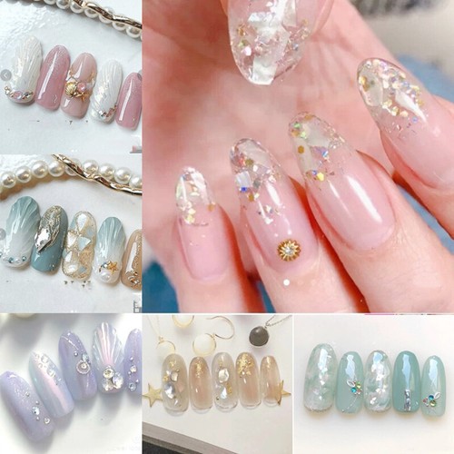 Nail Art Stickers Self-Adhesive DIY Stylish Nail Wraps Full Cover Sticker14Tips - Picture 7 of 30