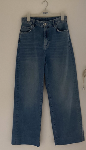 Bershka Denim wide leg womens jeans waist 75cms