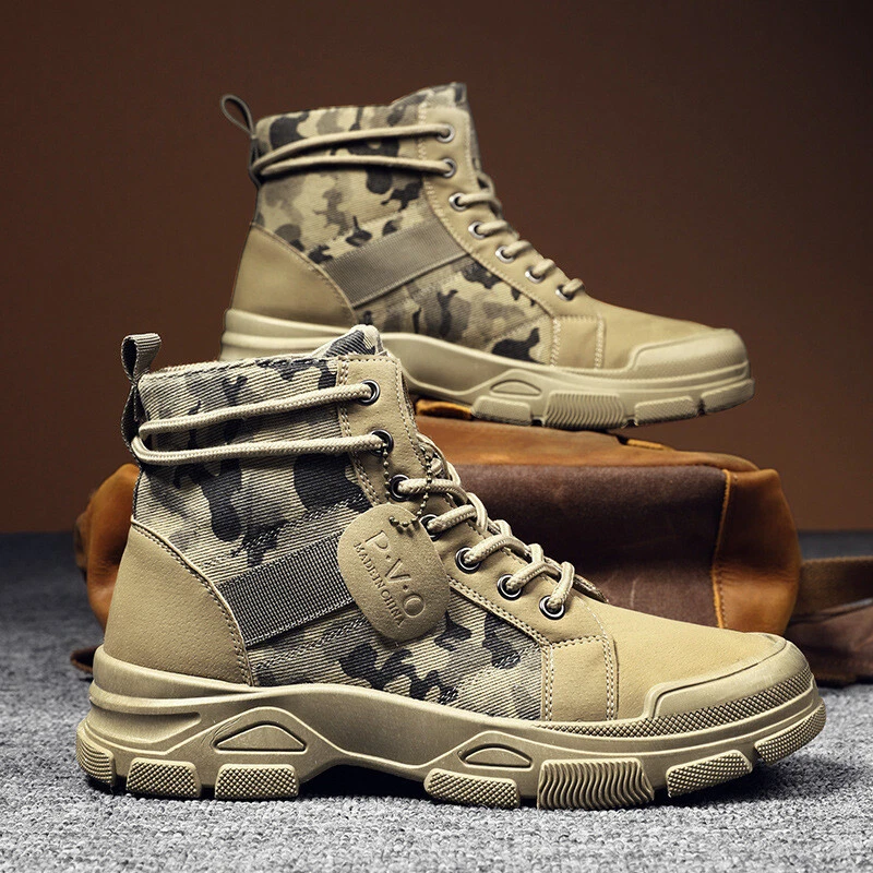 Botas de camuflaje de moda de alta calidad Hombre Invierno Botas militares  de alto techo para hombres Campo de amortiguación antideslizante Botas  tácticas militares Hombres