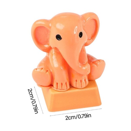 Capuchon de clé éléphant de dessin animé fait main capuchon de clé en résine 3D pour clavier mécanique clé ESC - Photo 8/16