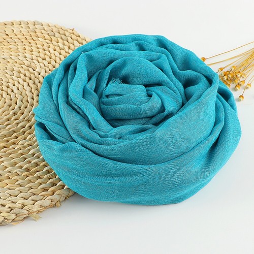 Women Ladies Cotton Linen Scarf Muslim Hijab Scarves Head Wraps Plain Headscarf - 第 32/52 張圖片