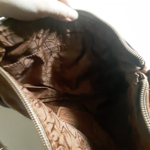 Fossil Baguette Leather Brown Shoulder Hand Bag + Cross Body Strap New Unused - Picture 8 of 8