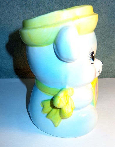 VINTAGE LUV IMPORTS BLAUER TEDDYBÄR BABY VASE PFLANZER FÜR BABYS ZIMMERDEKORATION - Bild 2 von 6
