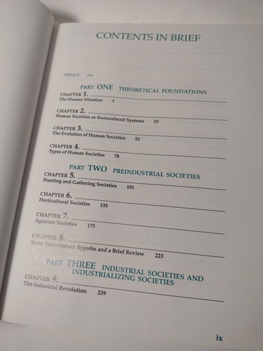 Human Societies: An Introduction to Macrosociology 7th Ed. by Gerhard Lenski -HC - Imagen 8 de 12