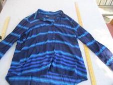 Old Navy striped button up blouse shirt sz XL
