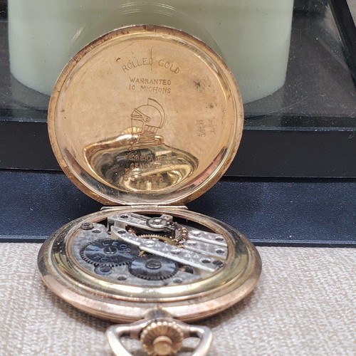 CHRONOMETRE LEOBE CLAMSHELL HUNTERS CASE* 15 JEWELS POCKET WATCH * RUNS *NR* - 第 11/12 張圖片