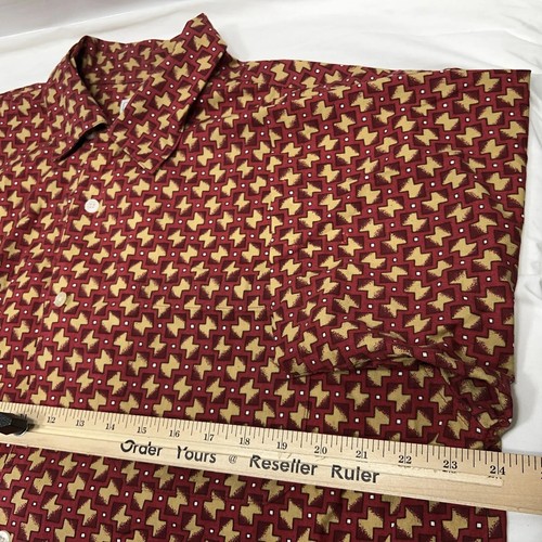 Mens Size Large Arizona Jeans Short Sleeve Button Up Cotton T-Shirt Top - Picture 3 of 5