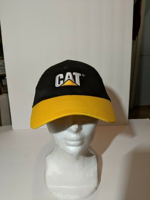 Caterpillar CAT Equipment Trucker Black /& White Twill Mesh Snapback Cap Hat