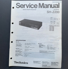 Technics SH-Z200 Stereo Graphic Equalizer ORIGINAL Service Manual 1984