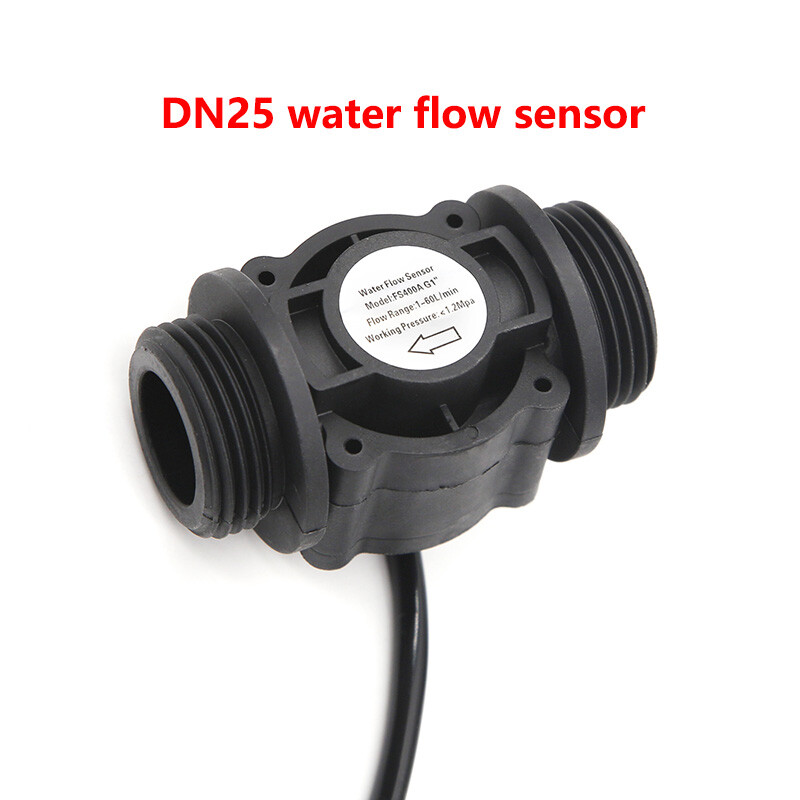 DN25 G1/2 Water Hall Sensor Flow Meter Switch - DC 5-24V / AC 220V, 3A Capacity For Liquid Control & Counting
