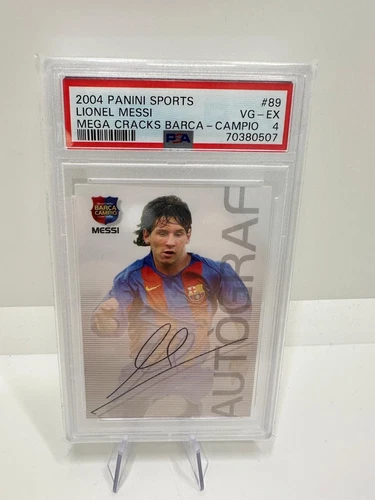 2004 Lionel Messi Rookie Card #89 Megacracks Barcelona Barça Campio Psa 4