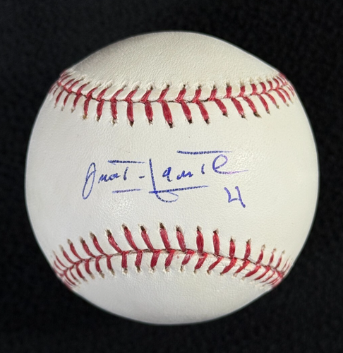 Béisbol OML firmado por Omar Infante certificado de autenticidad JSA - Imagen 2 de 7
