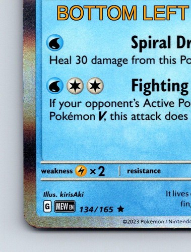 Vaporeon Etapa 1 HP 130 Drenaje Espiral Lucha Whirlpool Rareza Azul Colorido - Imagen 5 de 10