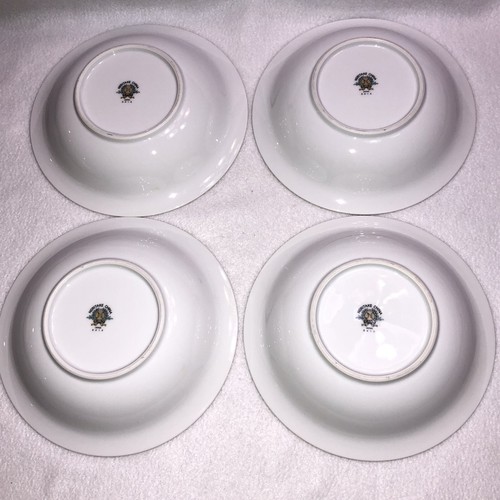 Noritake China Wheaton Pattern 7.5" Coupe Soup Bowls #5414 SET OF 4 Vintage MCM - Picture 4 of 5