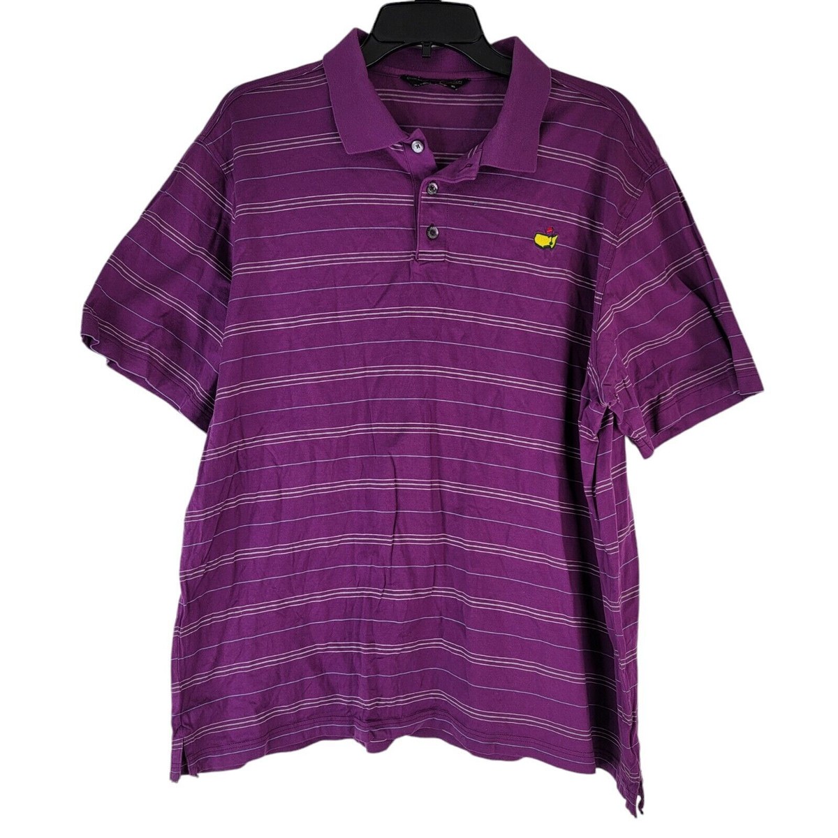 Clubhouse Collection Masters Polo Shirt Mens XL Purple Horizontal