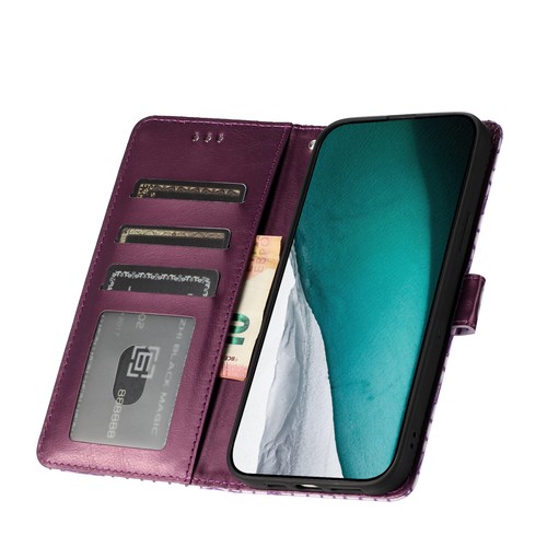 For iPhone Samsung Huawei OPPO Xiaomi Leather Card Wallet Case Flip Stand Cover - Picture 7 of 8