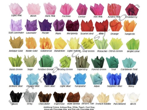 Color Tissue Paper. Large Sheets. Your Choice Of Colors - Picture 4 of 4
