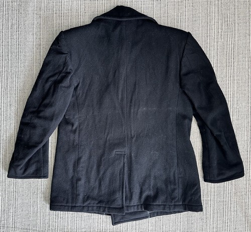 SterlingWear DSCP Quarterdeck Collection US Navy Mens Sz 40S Black Wool Overcoat - Picture 14 of 23