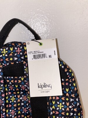 Kipling Seoul Small Backpack Floral Mozzaik | eBay display picture 3