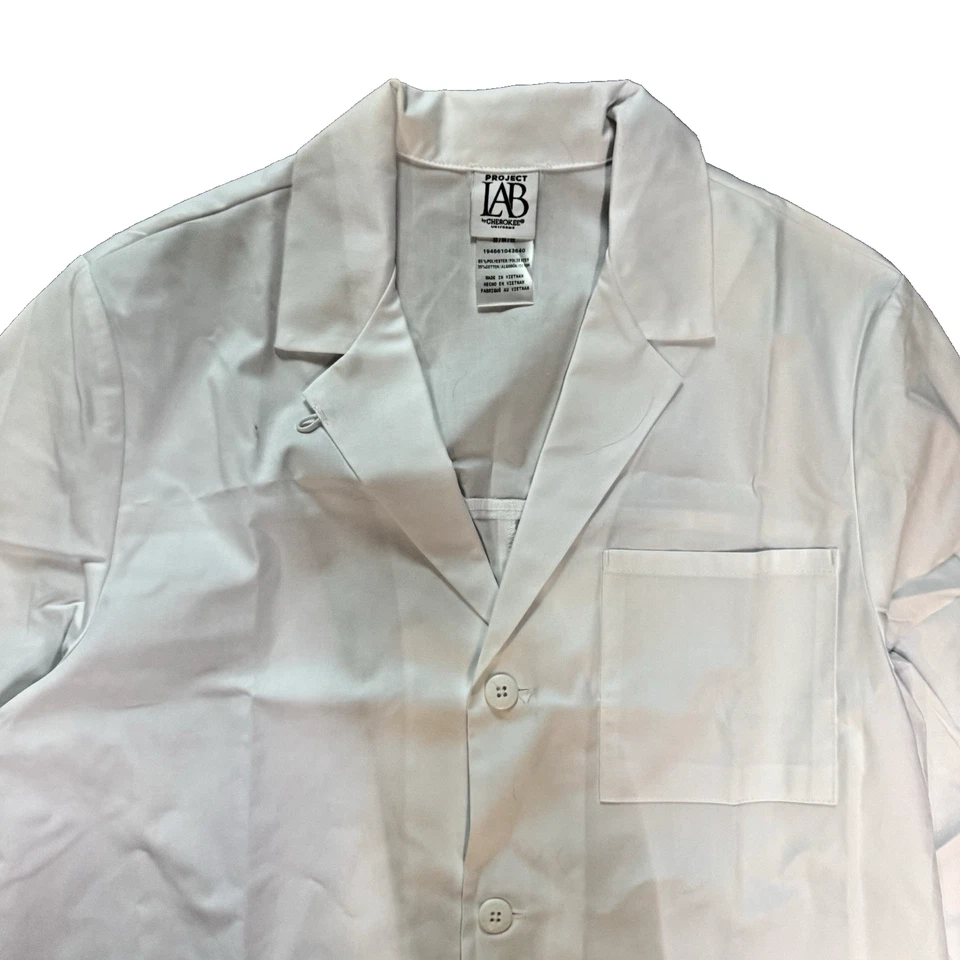 Cherokee Scrubs Men's 38" Lab Coat Style CK412 White Size M NWT - Image 4 of 4