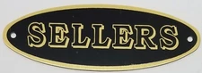 Brass Sellers Cabinet Oval Nameplate badge label Hoosier antique vintage old new