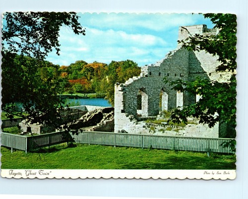 Fayette Ghost Town Ore Smelting Center Michigan State Park Vintage Postcard - Picture 2 of 4