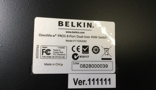 NEU Belkin OmniView Pro3 8 Ports KVM-Switch für zwei Benutzer Modell F1DA208Z - Bild 3 von 3