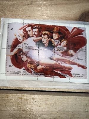 monroe dean elvis bogart .. (記念シート6枚送料込) monroe dean elvis bogart .. (記念シート6枚送料込)