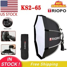 US TRIOPO KS2-65 65cm Camera Flash Octagon Softbox W/ S Bracket Hand Grip Kit