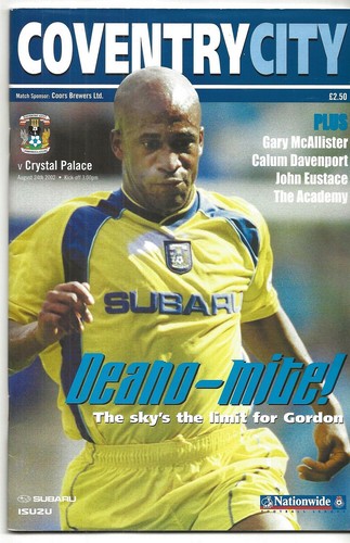 Fußballprogramm>COVENTRY CITY v CRYSTAL PALACE Aug 2002