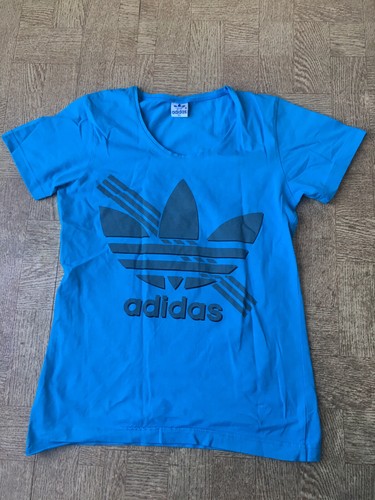 sehr cool schönes T-Shirt Adidas blau XL Mädchen S M Frauen Top :) - Bild 7 von 7