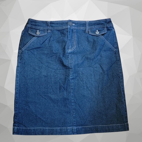 Khakis & Co Jeansrock Gr. 12 blau Metallknöpfe dunkle Waschung - Bild 2 von 6
