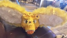 Furry mask, Yellow Furry Mask, Furry Mask For Kids, Handmade