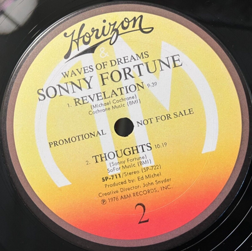 SONNY FORTUNE - Waves of Dreams ~ HORIZON 711 {promo} w/Cochrane, Lyle, Williams - Picture 6 of 7