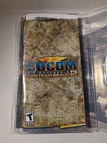 SOCOM FIRETEAM BRAVO 2 juego manual completo Playstation portátil PSP casi como nuevo - Imagen 4 de 4