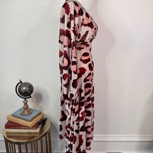 NWT Maria Lucia Hohan Perilla Midi Dress Velvet Animal Print Size 2 $2160 Glam - Picture 7 of 18
