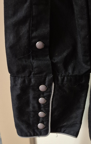 Roper Mens Black, Western Embroidery Shirt, Pearl Snaps Size L - 第 11/14 張圖片
